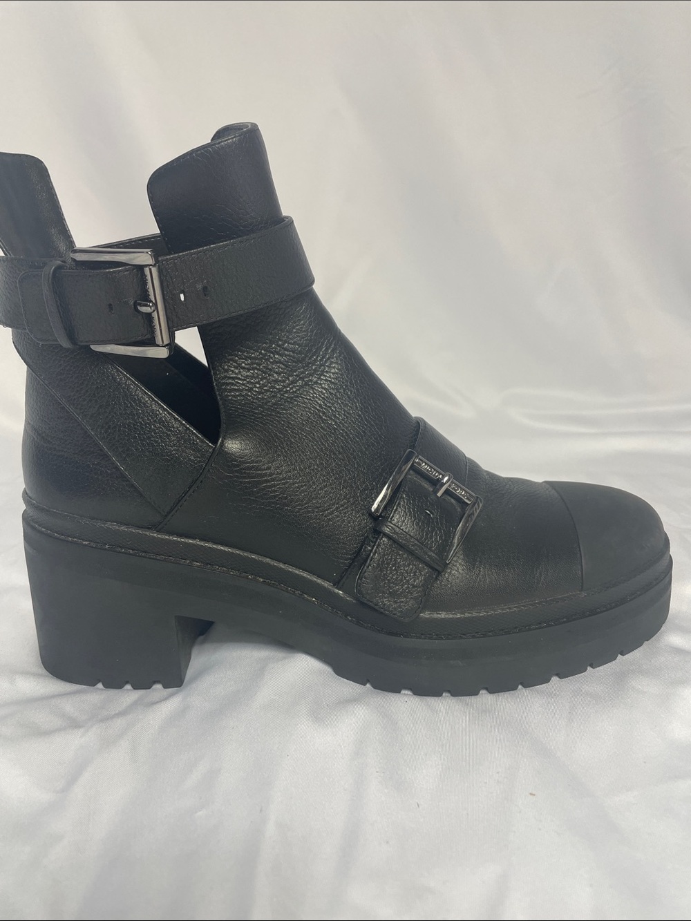 Michael Kors Black Leather Ankle Boots - Picture 2 of 12